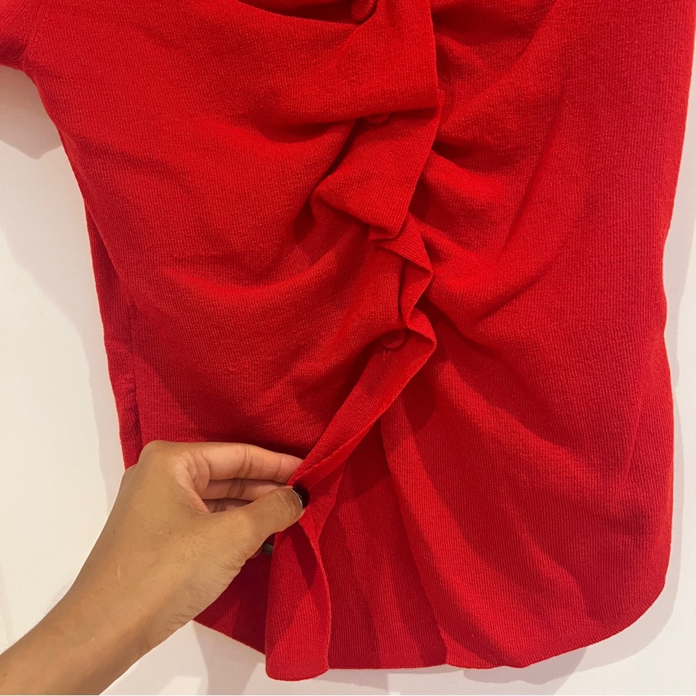 Zara Scarlet Ruffled Blouse - Picture 4 of 6